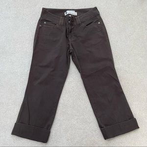 GAP Vintage Brown Stretch Cuffed Capri /Cropped Jeans - 10 Y2K